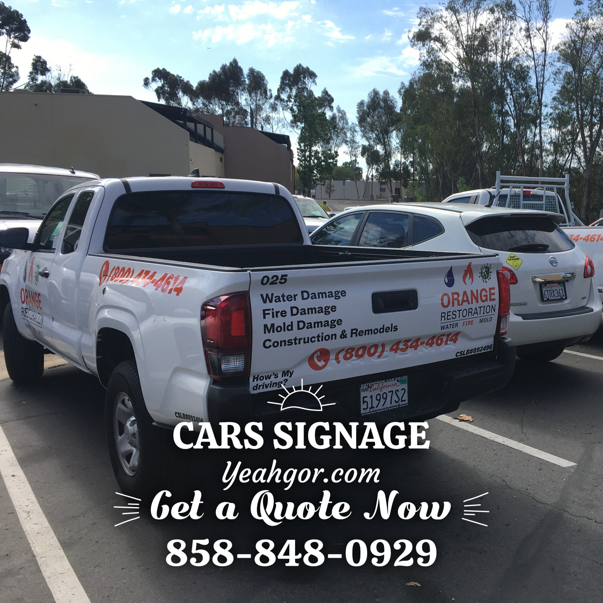 Santee, CA – Vehicle Graphics and Car Signage San Diego for Small Businesses DM for details We do the car signage and vinyl decals for cars, vans, trailers, and trucks.